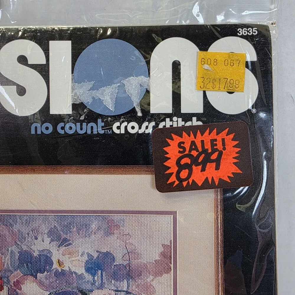 Fresh Floral Basket 1987 Dimensions No Count Cross Stitch Kit 3635
